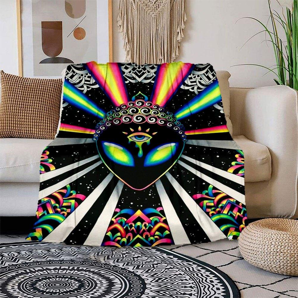 Psychedelic Alien Tapestry - Trippy Wall Art for Your Room Blanket Flannel Throw Blanket for Sofa, Bed, Travel, Camping, Office, Couch, Cha 150x180cm
Psychedelic Alien Tapestry - Trippy Wall Art for Your Room Blanket Flannel Throw Blanket for Sofa, Bed, Travel, Camping, Office, Couch, Cha 150x180cm