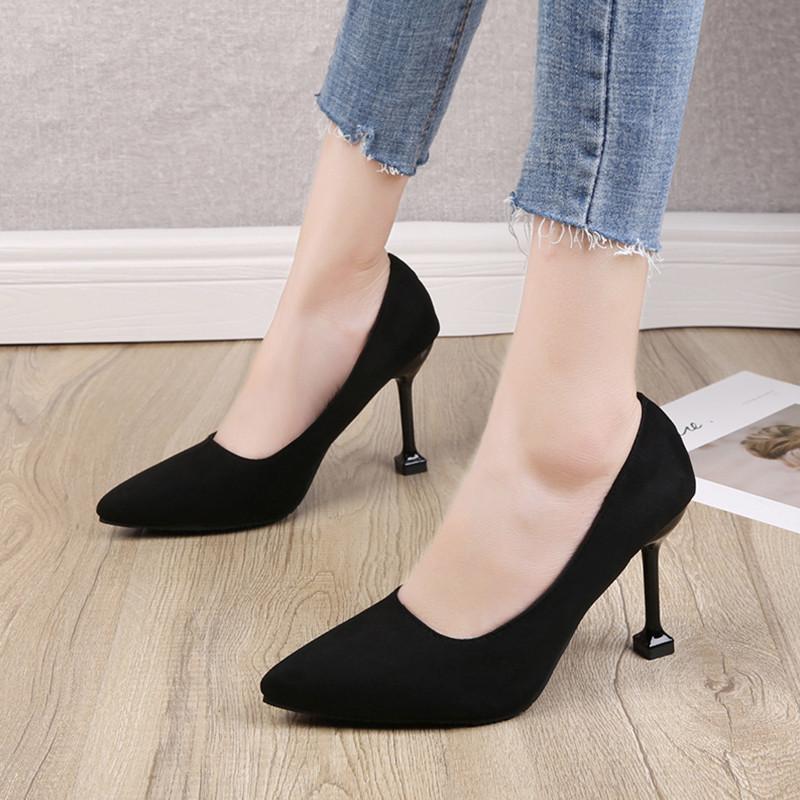 Student etiquette high heels women s stiletto spring new pointed black suede professional cat heel single shoes 34
Student etiquette high heels women s stiletto spring new pointed black suede professional cat heel single shoes 34