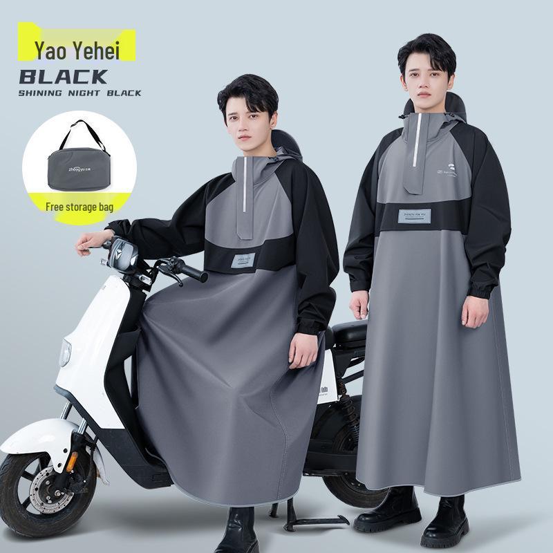 Qi An Color-Block Adult Rain Poncho for Cycling & Scooters with Extended Hood & Windproof Design M
Qi An Color-Block Adult Rain Poncho for Cycling & Scooters with Extended Hood & Windproof Design M