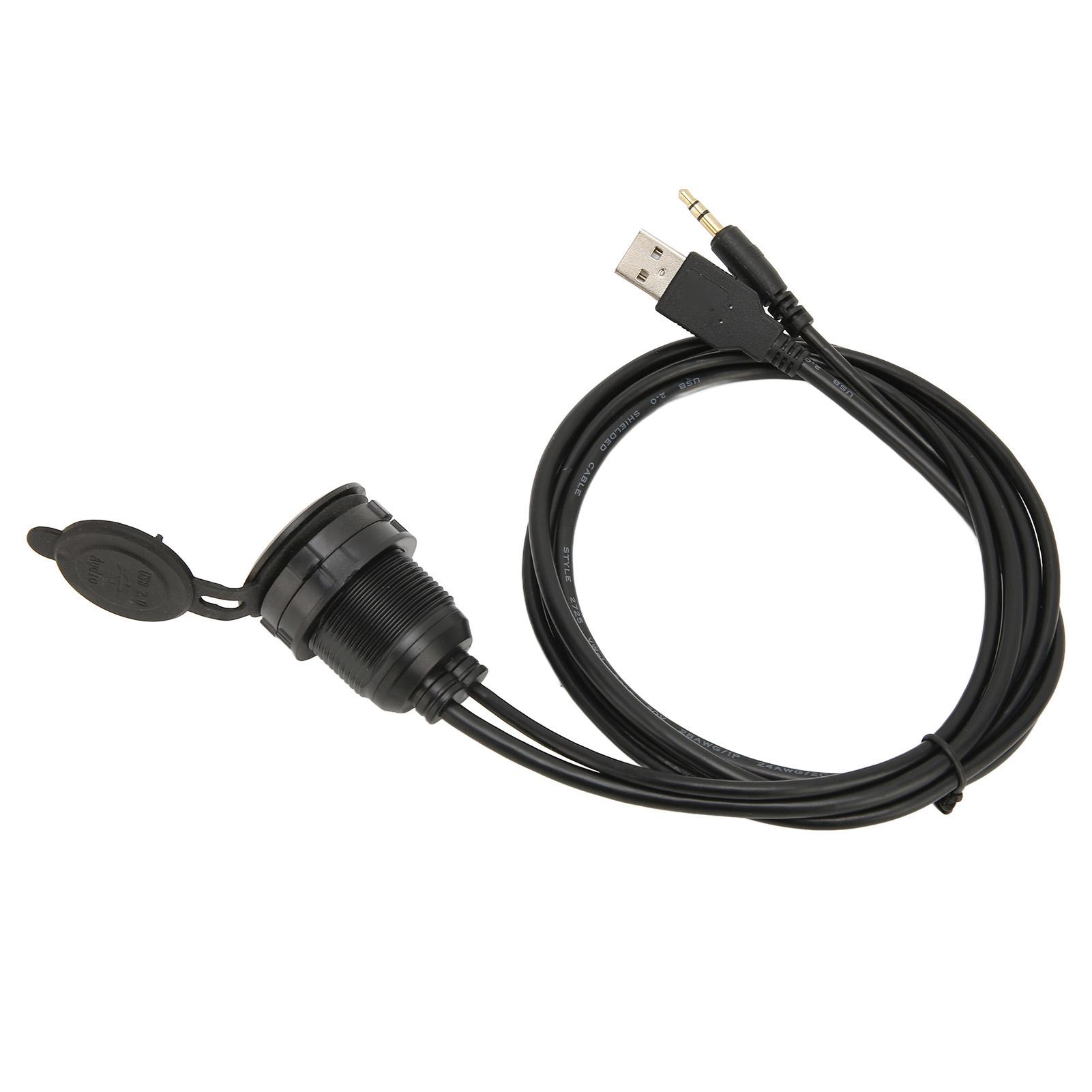 USB 2.0 3.5mm Extension Cable Male Female Connection Flush Mount Extension Cable for Car Bike
USB 2.0 3.5mm Extension Cable Male Female Connection Flush Mount Extension Cable for Car Bike