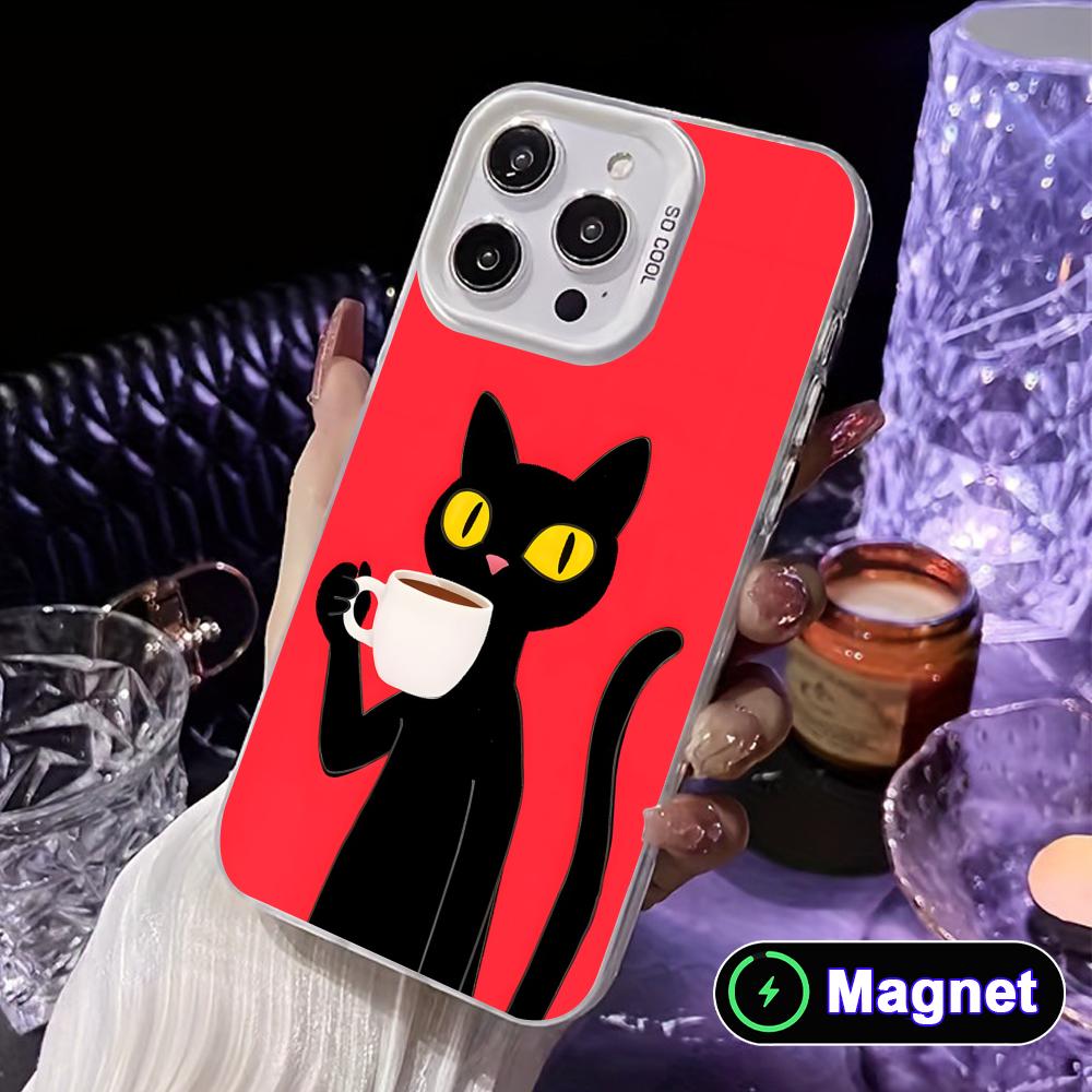 Cute Coffee Cat White Translucent MagSafe Mobile Phone Case for iPhone 17 16 15 14 13 12 11 X XR XS Air Pro Max Plus Cover iPhone 14
Cute Coffee Cat White Translucent MagSafe Mobile Phone Case for iPhone 17 16 15 14 13 12 11 X XR XS Air Pro Max Plus Cover iPhone 14