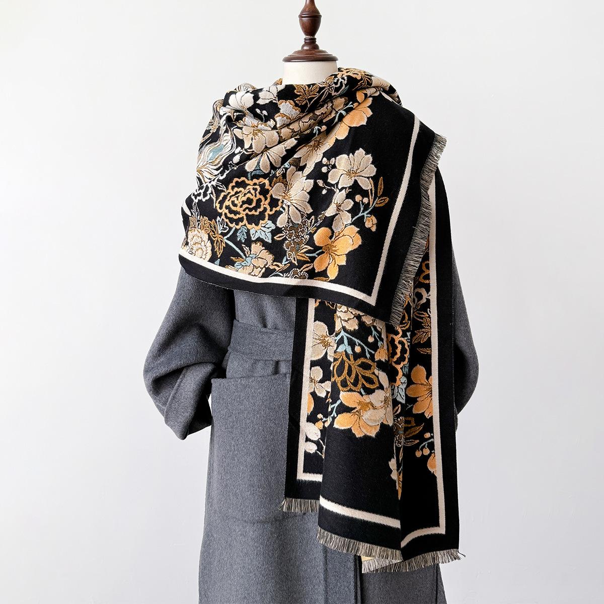 Luxury Fashion Scarves Warm Poncho Cashmere Winter Women Scarf Shawl Wrap Flower Printing Thick Pashmina Blanket Bufanda Echarpe 65X180cm
Luxury Fashion Scarves Warm Poncho Cashmere Winter Women Scarf Shawl Wrap Flower Printing Thick Pashmina Blanket Bufanda Echarpe 65X180cm