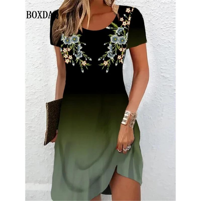 Короткие рукава летние платья мода женская одежда больших размеров новые женские платья градиентный цветочный принт элегантный повседневный 2025 2XL
Короткие рукава летние платья мода женская одежда больших размеров новые женские платья градиентный цветочный принт элегантный повседневный 2025 2XL