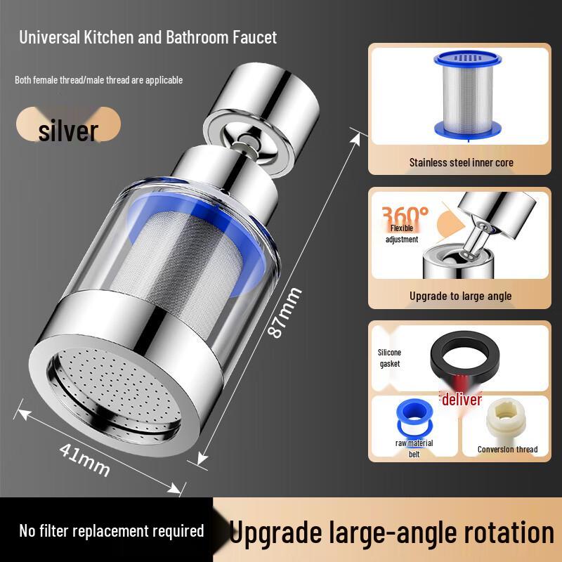 Beizu Universal Rotating Faucet Water Purifier with Stainless Steel Filter
Beizu Universal Rotating Faucet Water Purifier with Stainless Steel Filter