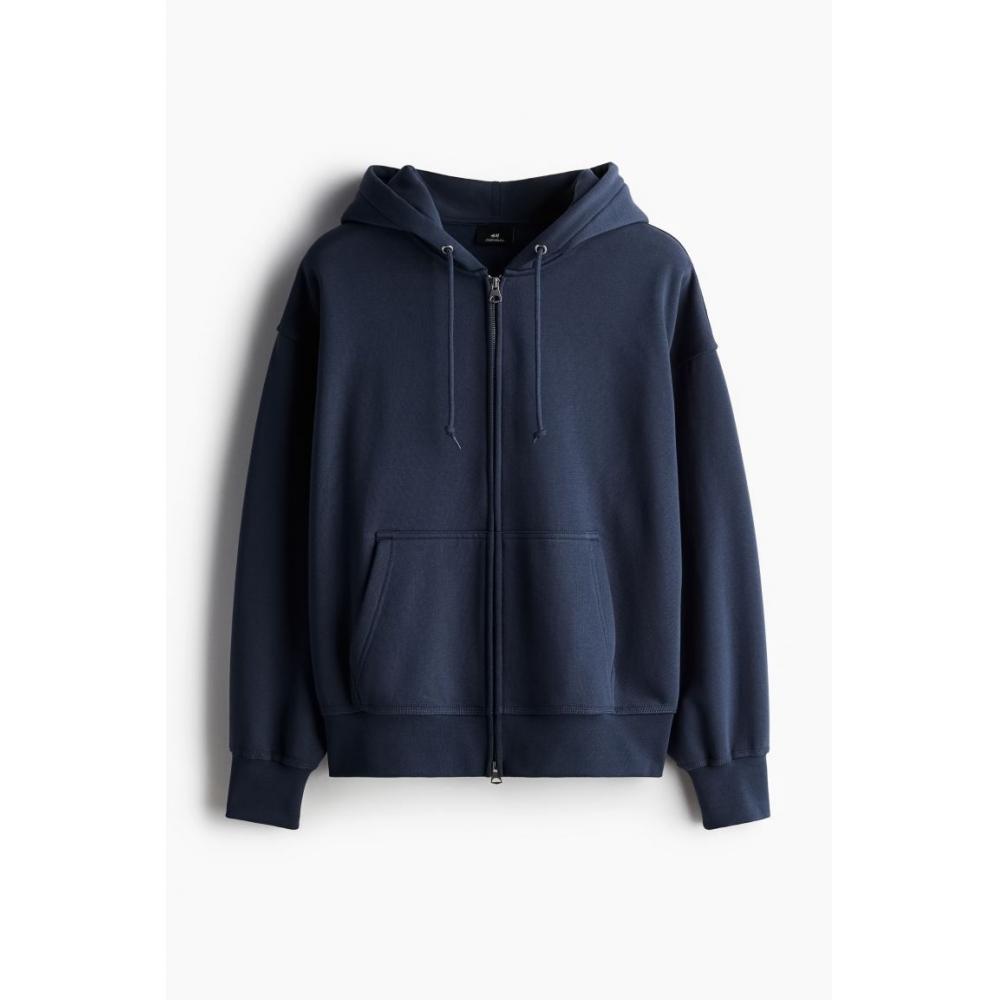 Толстовка свободного кроя на молнии HM темно-синего цвета XXL
Толстовка свободного кроя на молнии HM темно-синего цвета XXL