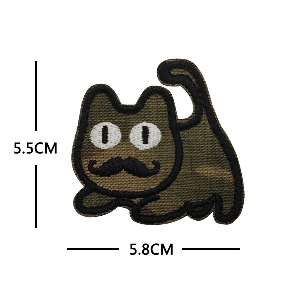 Cat with Knife Embroidered Velcro Patch - Black & White
Cat with Knife Embroidered Velcro Patch - Black & White