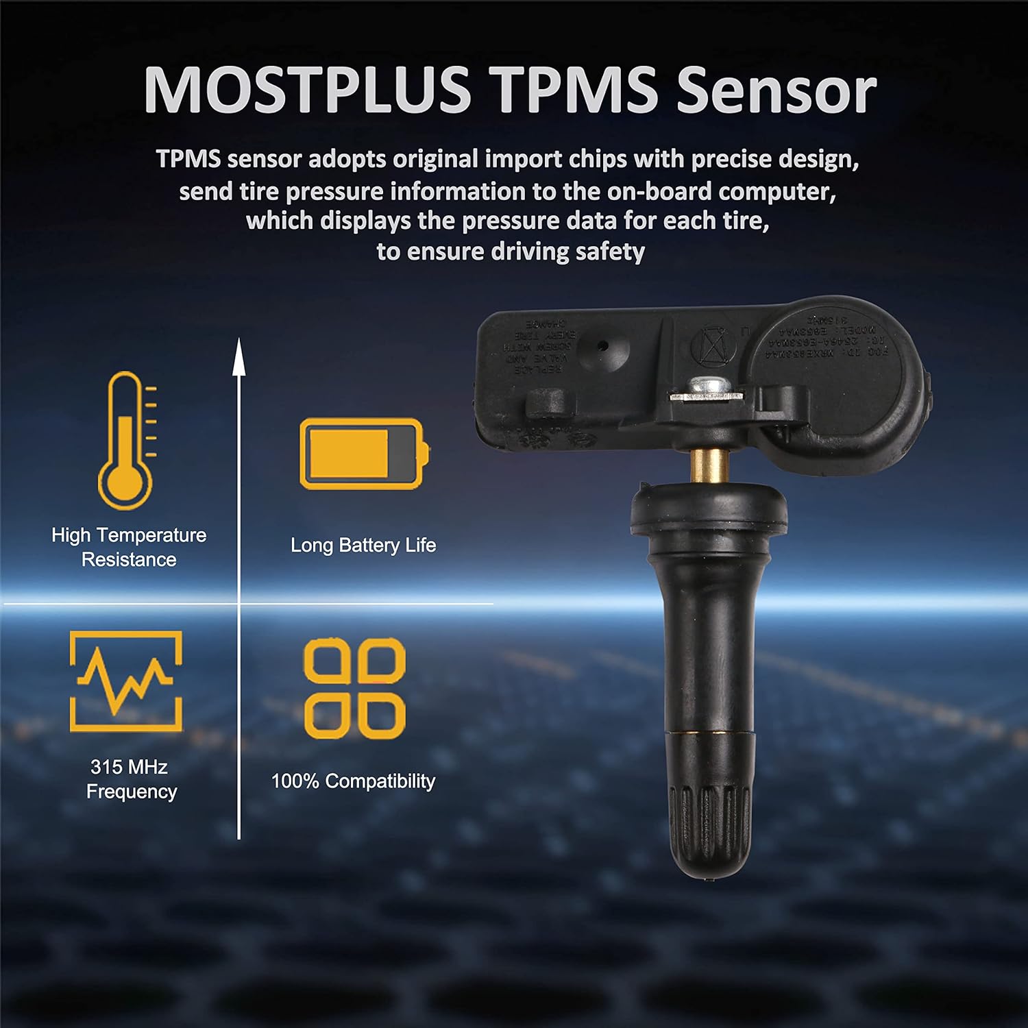 MOSTPLUS TPMS Sensor, Pre-Programmed 315MHz 56029479AB Tire Pressure Monitoring Sensor Compatible for Dodge Caravan Charger Durango Avenger Chrysler
MOSTPLUS TPMS Sensor, Pre-Programmed 315MHz 56029479AB Tire Pressure Monitoring Sensor Compatible for Dodge Caravan Charger Durango Avenger Chrysler