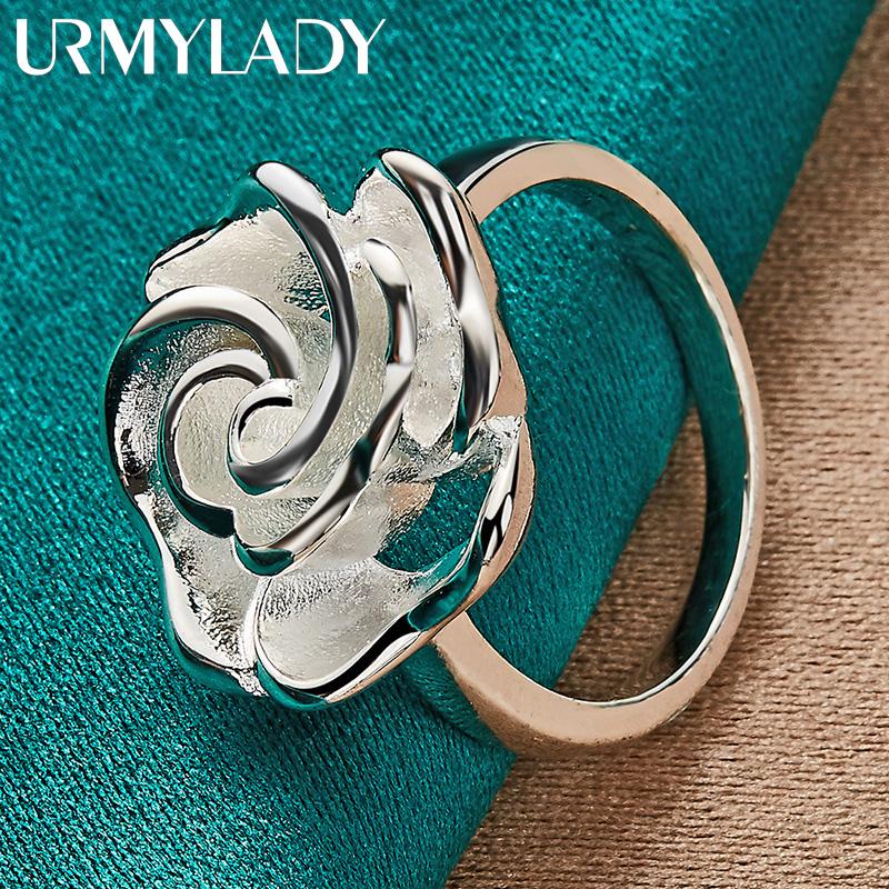URMYLADY Кольца из стерлингового серебра 925 пробы с цветком для женщин Изысканные Элегантные Модные Очаровательные Ювелирные изделия 10
URMYLADY Кольца из стерлингового серебра 925 пробы с цветком для женщин Изысканные Элегантные Модные Очаровательные Ювелирные изделия 10