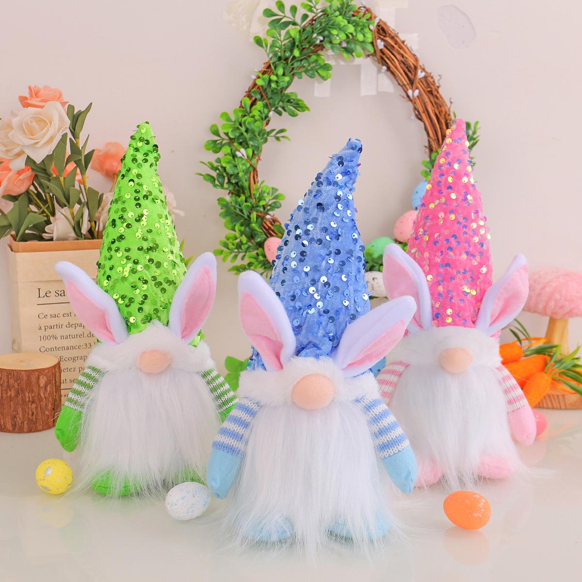 Easter Sequins Bunny Glowing Doll Holiday Decorations Couple Bunny Midget Doll Ornament D2-24 Pink
Easter Sequins Bunny Glowing Doll Holiday Decorations Couple Bunny Midget Doll Ornament D2-24 Pink
