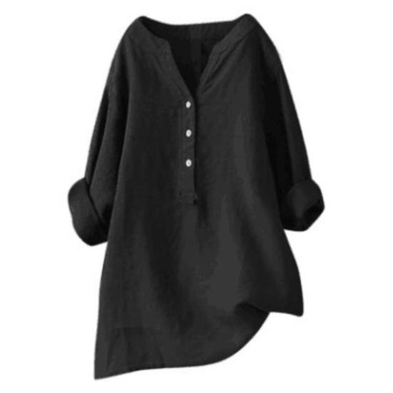 Жіноча одноколірна сорочка з круглим вирізом, простий повсякденний весняний топ для щоденного носіння M чорний
Жіноча одноколірна сорочка з круглим вирізом, простий повсякденний весняний топ для щоденного носіння M чорний