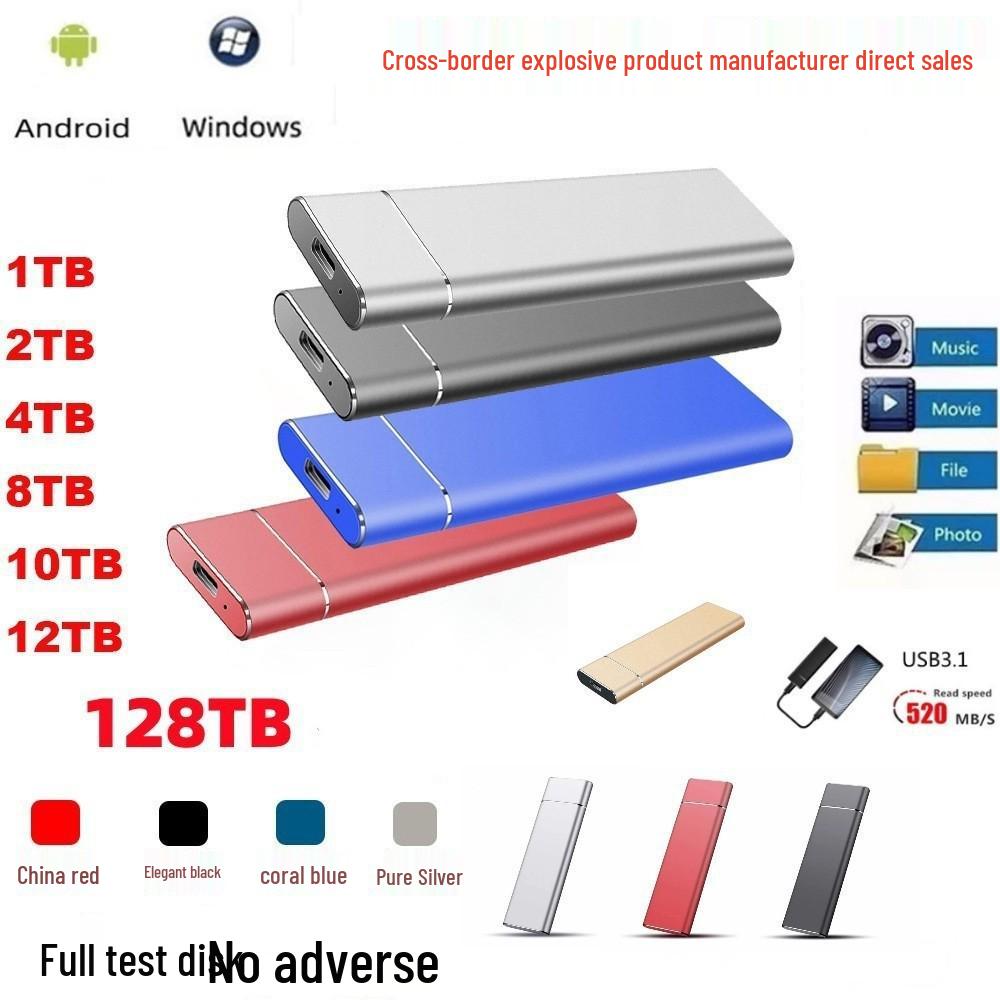 Портативний SSD 8 ТБ/4 ТБ Високошвидкісний мобільний твердотільний накопичувач 128TB чорний
Портативний SSD 8 ТБ/4 ТБ Високошвидкісний мобільний твердотільний накопичувач 128TB чорний