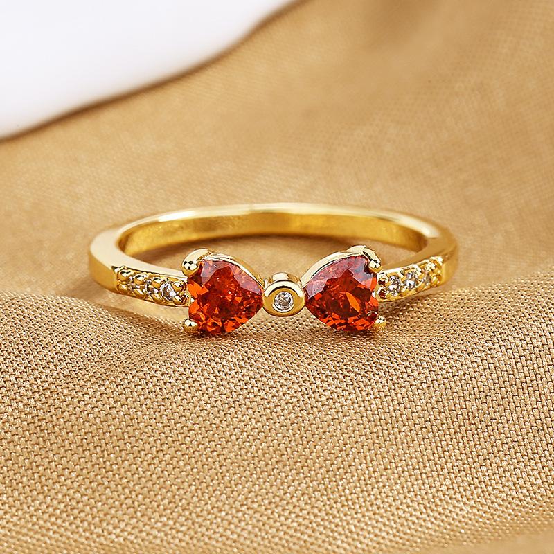 Классическое кольцо Lindon из медного сплава с цирконием, женские ювелирные изделия, свадебный подарок для вечеринки 8 красный