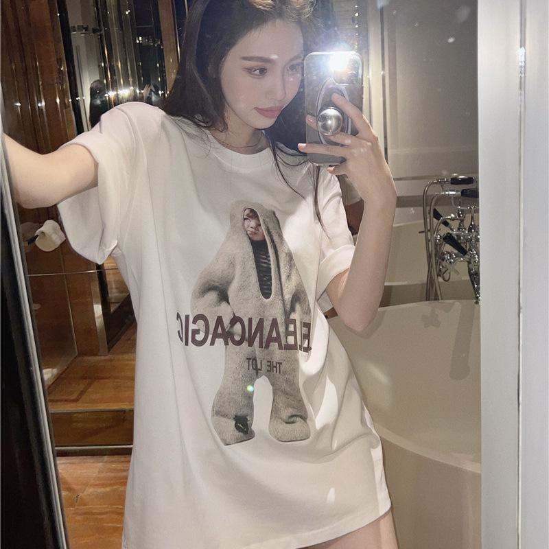 American funny child print black short-sleeved T-shirt women s spring and summer pure cotton neutral loose lazy medium and long top S
American funny child print black short-sleeved T-shirt women s spring and summer pure cotton neutral loose lazy medium and long top S
