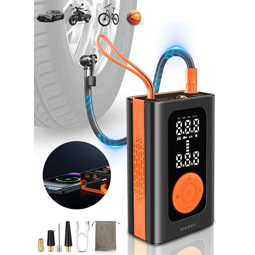 Car Tyre Inflator Portable Air Compressor Cordless Electric Tire Inflator with 4000mAh/14.8Wh/7.4V Battery Power Bank/Auto Stop/SOS LED Light/LCD Dig
Car Tyre Inflator Portable Air Compressor Cordless Electric Tire Inflator with 4000mAh/14.8Wh/7.4V Battery Power Bank/Auto Stop/SOS LED Light/LCD Dig