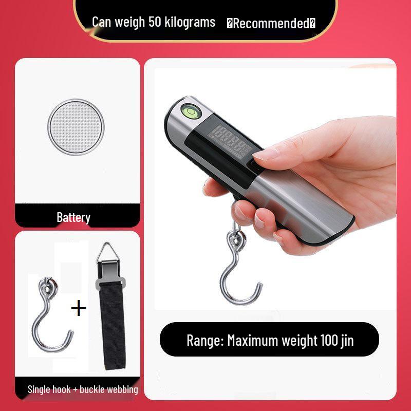 Portable LCD Luggage Scale with Handle, Level Bubble, and Tape Measure - 50KG High-Precision Multi-Purpose Tool
Portable LCD Luggage Scale with Handle, Level Bubble, and Tape Measure - 50KG High-Precision Multi-Purpose Tool
