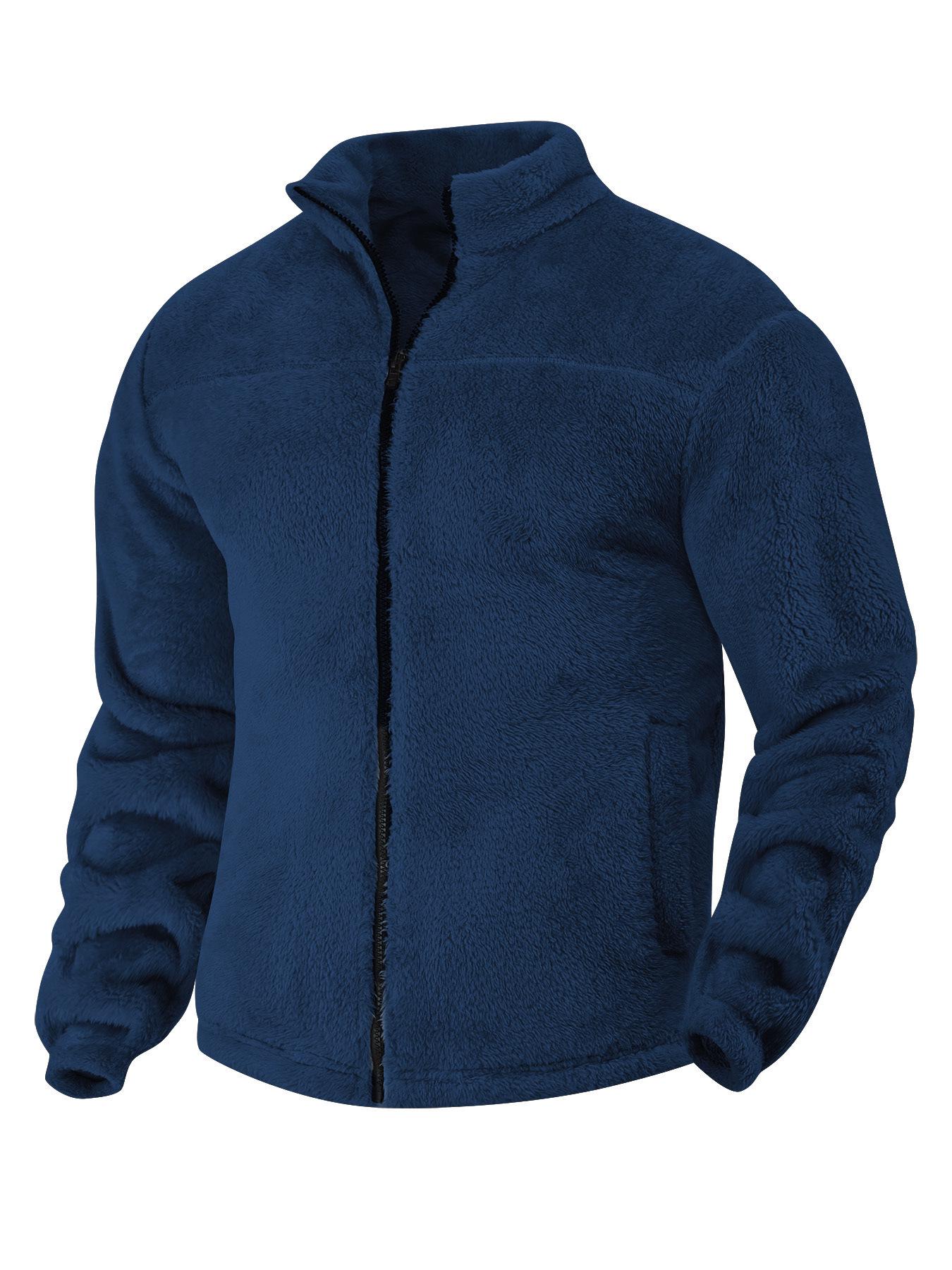 Men s Lambswool Plush Pocket Jacket - Winter Warm, Loose Fit, Round Neck Coat S темно-синього кольору
Men s Lambswool Plush Pocket Jacket - Winter Warm, Loose Fit, Round Neck Coat S темно-синього кольору