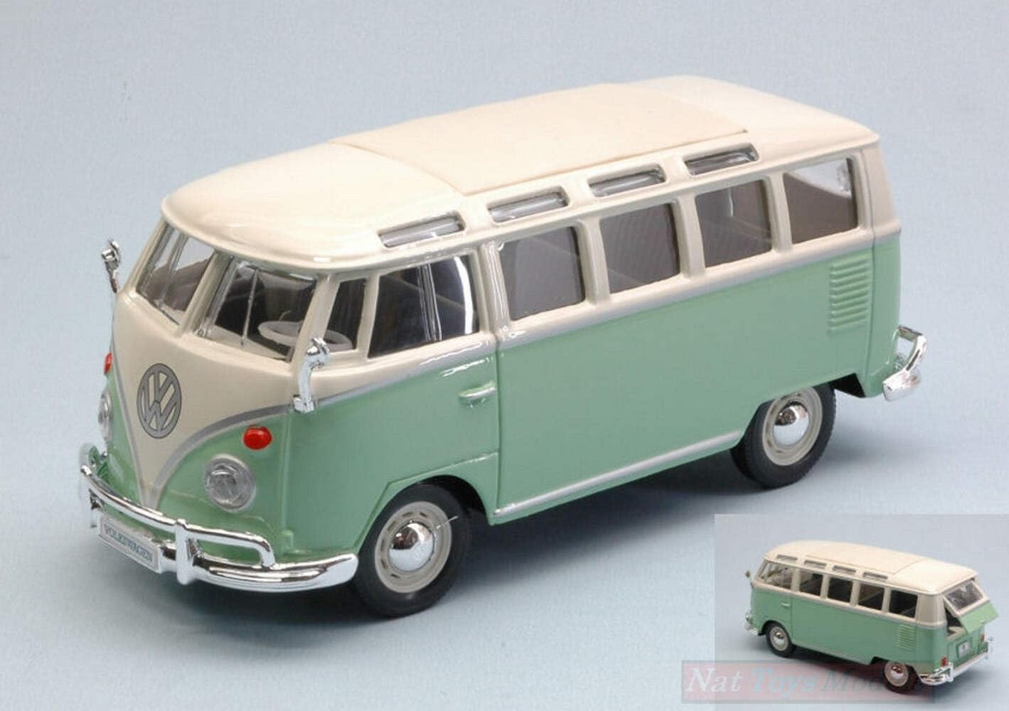 MAISTO MI31956G VW T1 Sambavan 1962 Pastel MODELLINO Diecast Green/Cream 125 зелёный
MAISTO MI31956G VW T1 Sambavan 1962 Pastel MODELLINO Diecast Green/Cream 125 зелёный