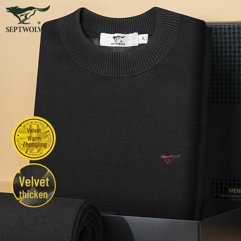 Мужской термокомплект с плюшевым начесом Septwolves - Хлопковый свитер с воротником средней высоты и брюки для осени/зимы XL
Мужской термокомплект с плюшевым начесом Septwolves - Хлопковый свитер с воротником средней высоты и брюки для осени/зимы XL