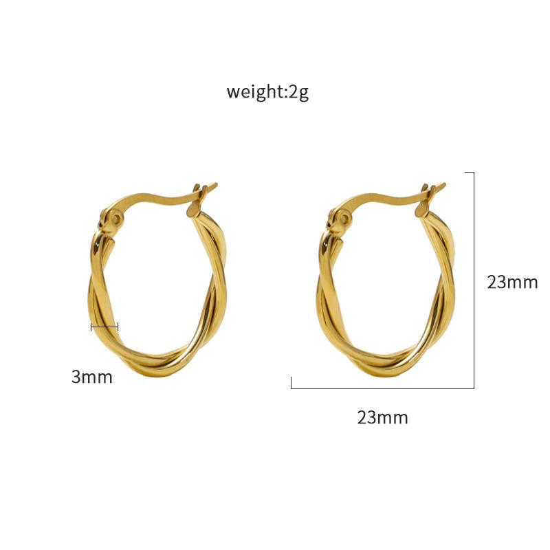 Stylish Geometric Twist Earrings, Simple Stainless Steel Earrings, Personalized Trendy Fashion Earrings
Stylish Geometric Twist Earrings, Simple Stainless Steel Earrings, Personalized Trendy Fashion Earrings