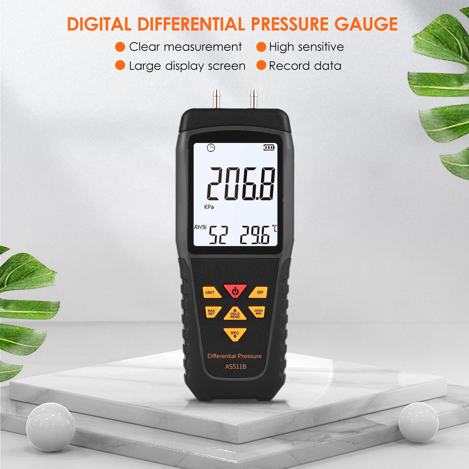 SMART SENSOR AS511B Цифровой дифференциальный манометр 206.8 206.8КПА Манометр Двухпортовый тестер давления воздуха и газа
SMART SENSOR AS511B Цифровой дифференциальный манометр 206.8 206.8КПА Манометр Двухпортовый тестер давления воздуха и газа