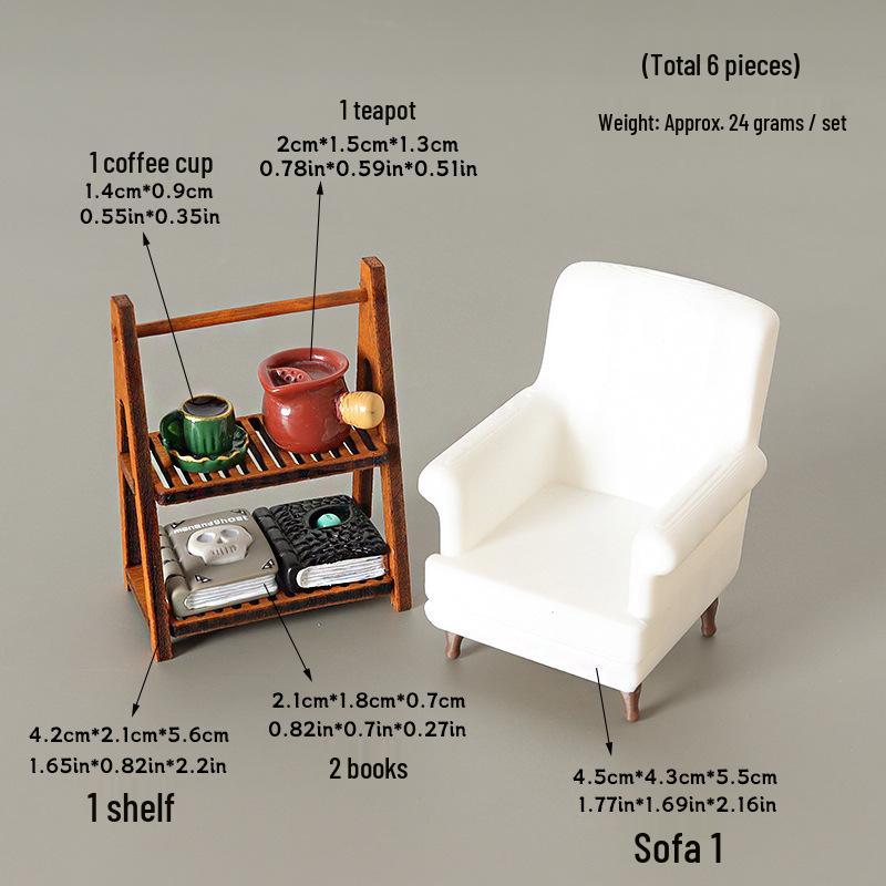 Miniature Doll Sofa Ornament - DIY Wooden Frame Chair with Coffee Cup Accessory for Book Scenes
Miniature Doll Sofa Ornament - DIY Wooden Frame Chair with Coffee Cup Accessory for Book Scenes