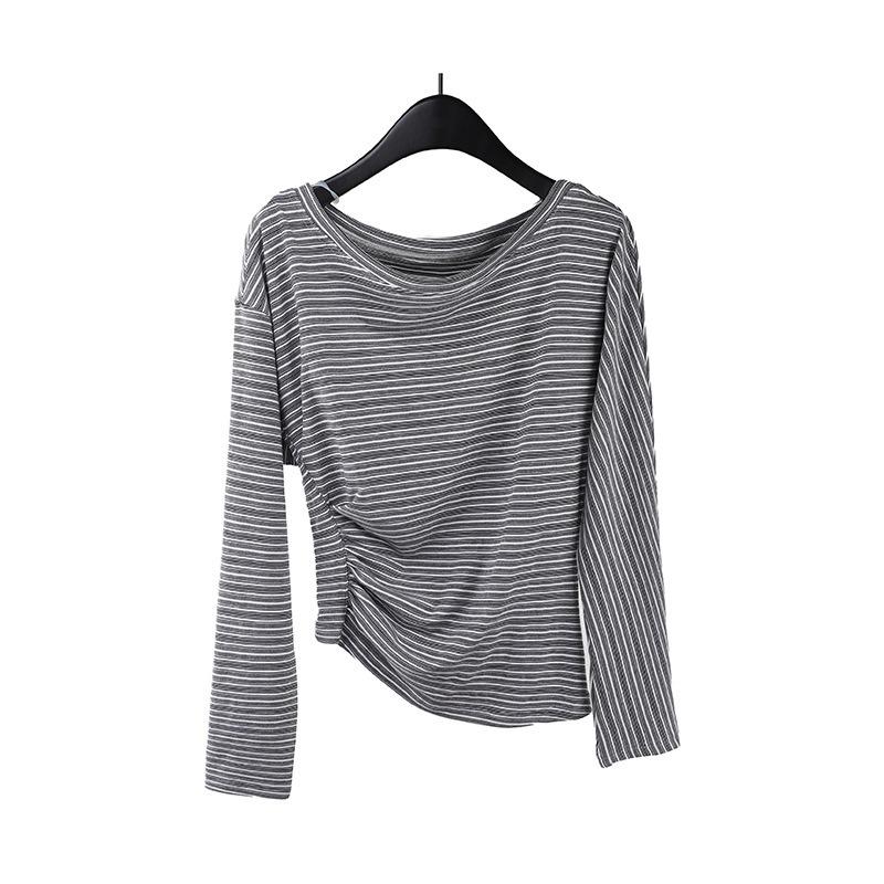 Tencel Striped Contrasting Color Long-sleeved Shirt Women s Early Spring New Pleated Versatile Top One Size сірий колір
Tencel Striped Contrasting Color Long-sleeved Shirt Women s Early Spring New Pleated Versatile Top One Size сірий колір