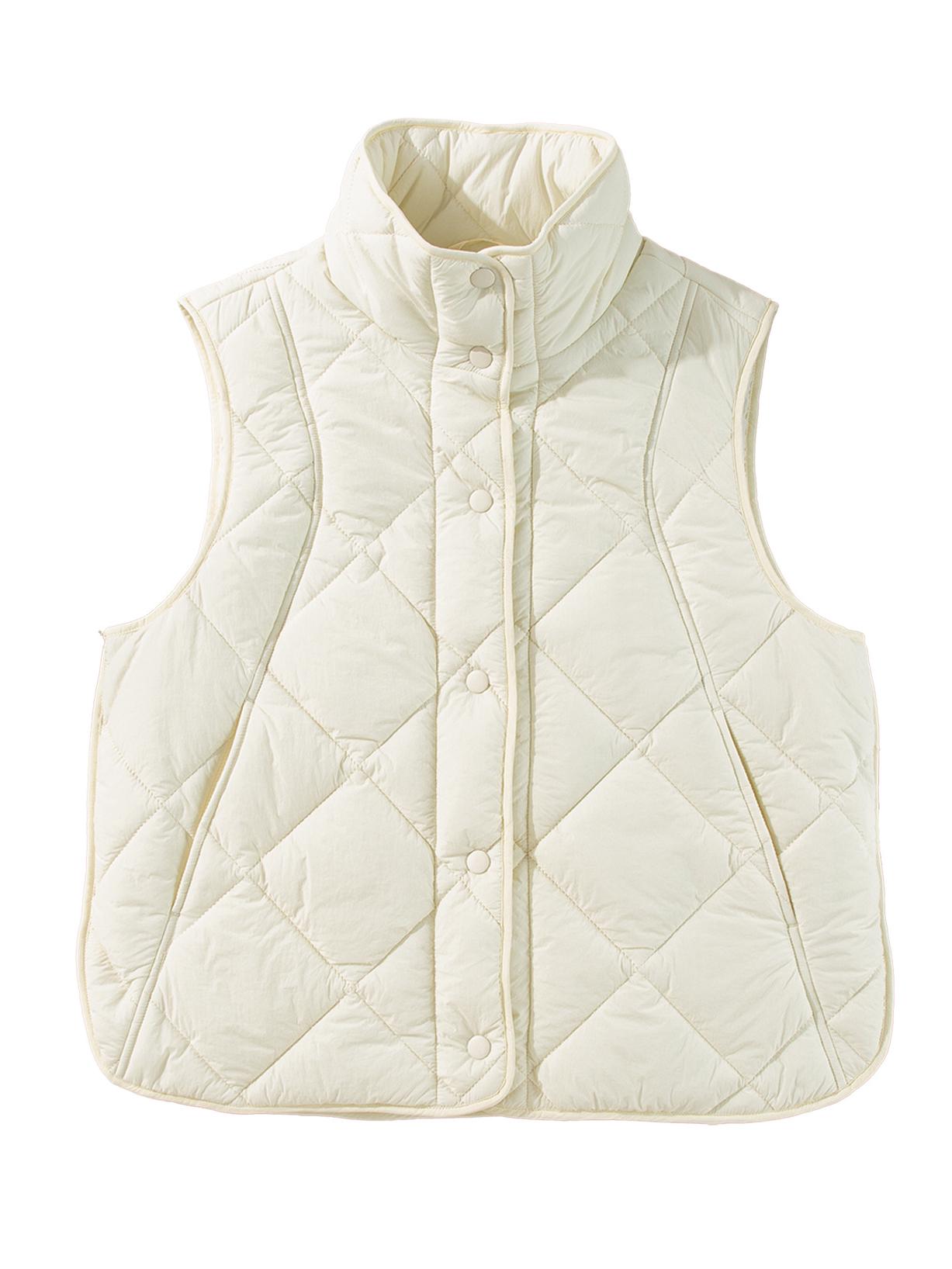 Shiying Quilted Cotton Stand Collar Sleeveless Jacket for Women - Autumn/Winter Casual Button Style with Pockets 2XL бежевий
Shiying Quilted Cotton Stand Collar Sleeveless Jacket for Women - Autumn/Winter Casual Button Style with Pockets 2XL бежевий