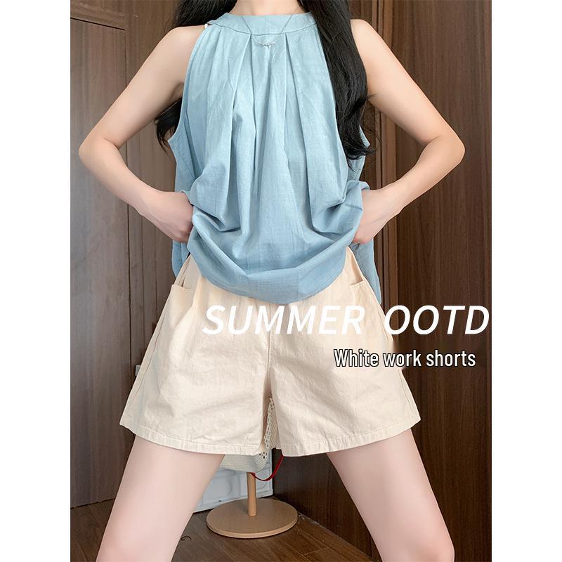 Women s High Waist White Cargo Shorts, Slimming Casual Wear, Wide Leg, Petite, Spring-Summer 2025 Collection M (96-105 catties recommended) зелений
Women s High Waist White Cargo Shorts, Slimming Casual Wear, Wide Leg, Petite, Spring-Summer 2025 Collection M (96-105 catties recommended) зелений