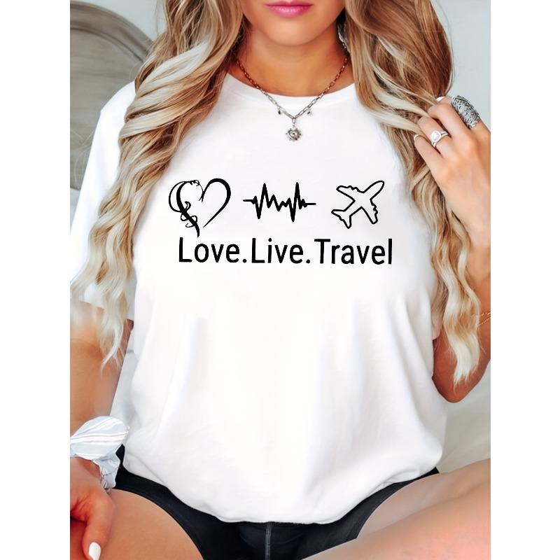 Love Life Travel T-Shirt - High-Elastic Casual Round Neck Tee with Travel Lovers & Romantic Lettering, - Fit for Travelers S белый
Love Life Travel T-Shirt - High-Elastic Casual Round Neck Tee with Travel Lovers & Romantic Lettering, - Fit for Travelers S белый