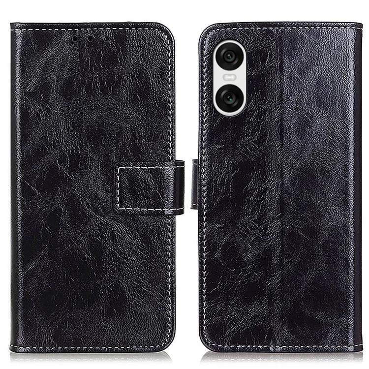 For Sony Xperia 10 VI Case Vintage PU Leather Folio Phone Cover with Card Slots - Black
For Sony Xperia 10 VI Case Vintage PU Leather Folio Phone Cover with Card Slots - Black