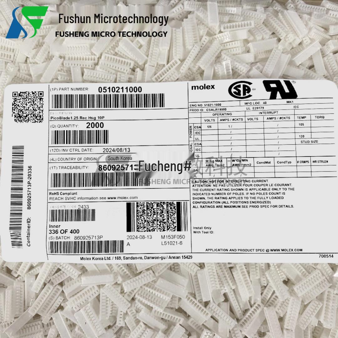 Molex 51021-1000 Housing, 10-Pin, 1.25mm Pitch in Stock Bulk Pack of 2000 Units
Molex 51021-1000 Housing, 10-Pin, 1.25mm Pitch in Stock Bulk Pack of 2000 Units