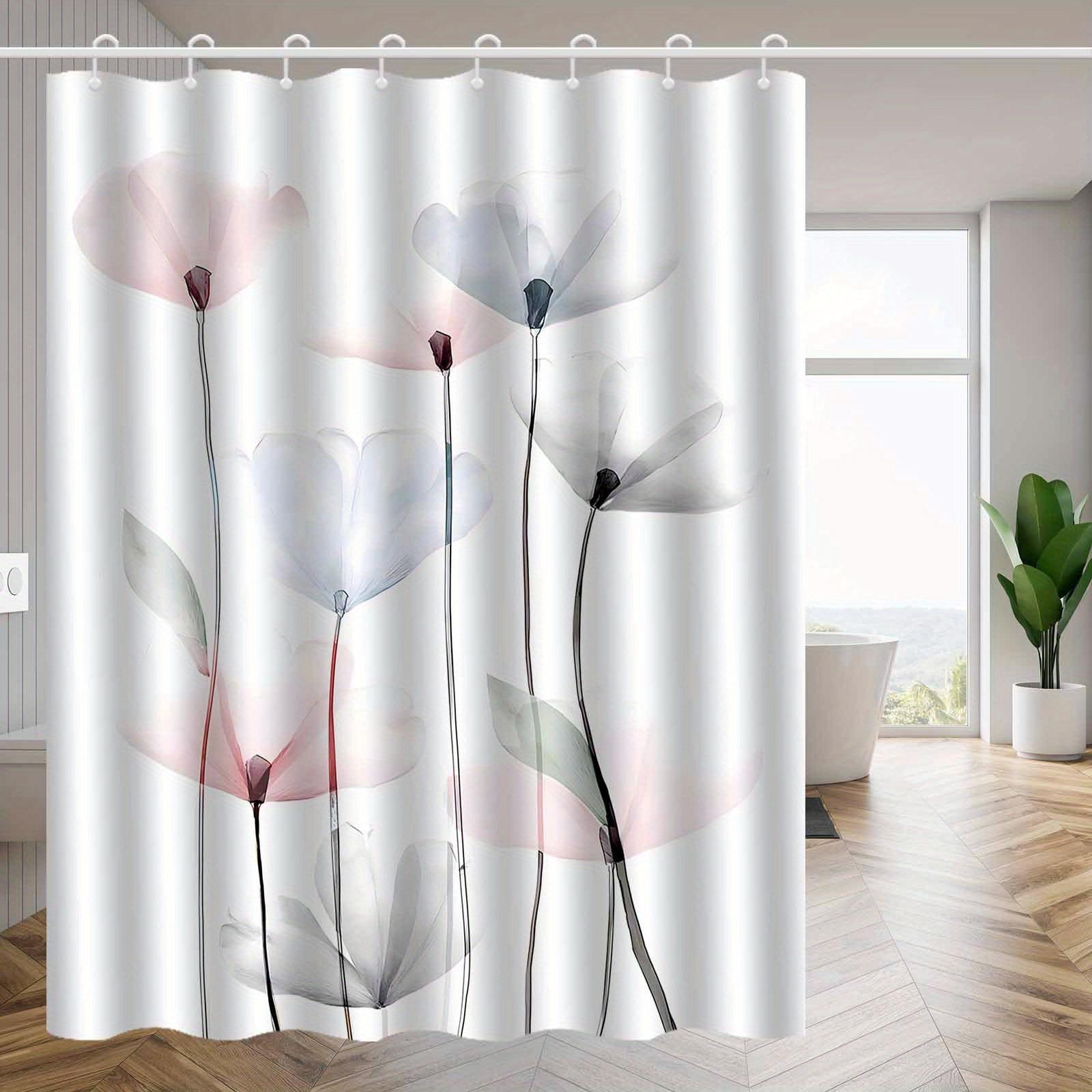 Minimalist Floral Shower Curtain Abstract Watercolor Flowers Soft Pink Blue Design Waterproof Fabric Modern Bathroom Decor W60H190(CM)-1 Pcs
Minimalist Floral Shower Curtain Abstract Watercolor Flowers Soft Pink Blue Design Waterproof Fabric Modern Bathroom Decor W60H190(CM)-1 Pcs