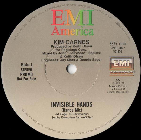 12inch Record KIM CARNES - Invisible Hands (Dance Mix) SPRO9022 EMI America 1983 US Dance & Electronica Used
12inch Record KIM CARNES - Invisible Hands (Dance Mix) SPRO9022 EMI America 1983 US Dance & Electronica Used