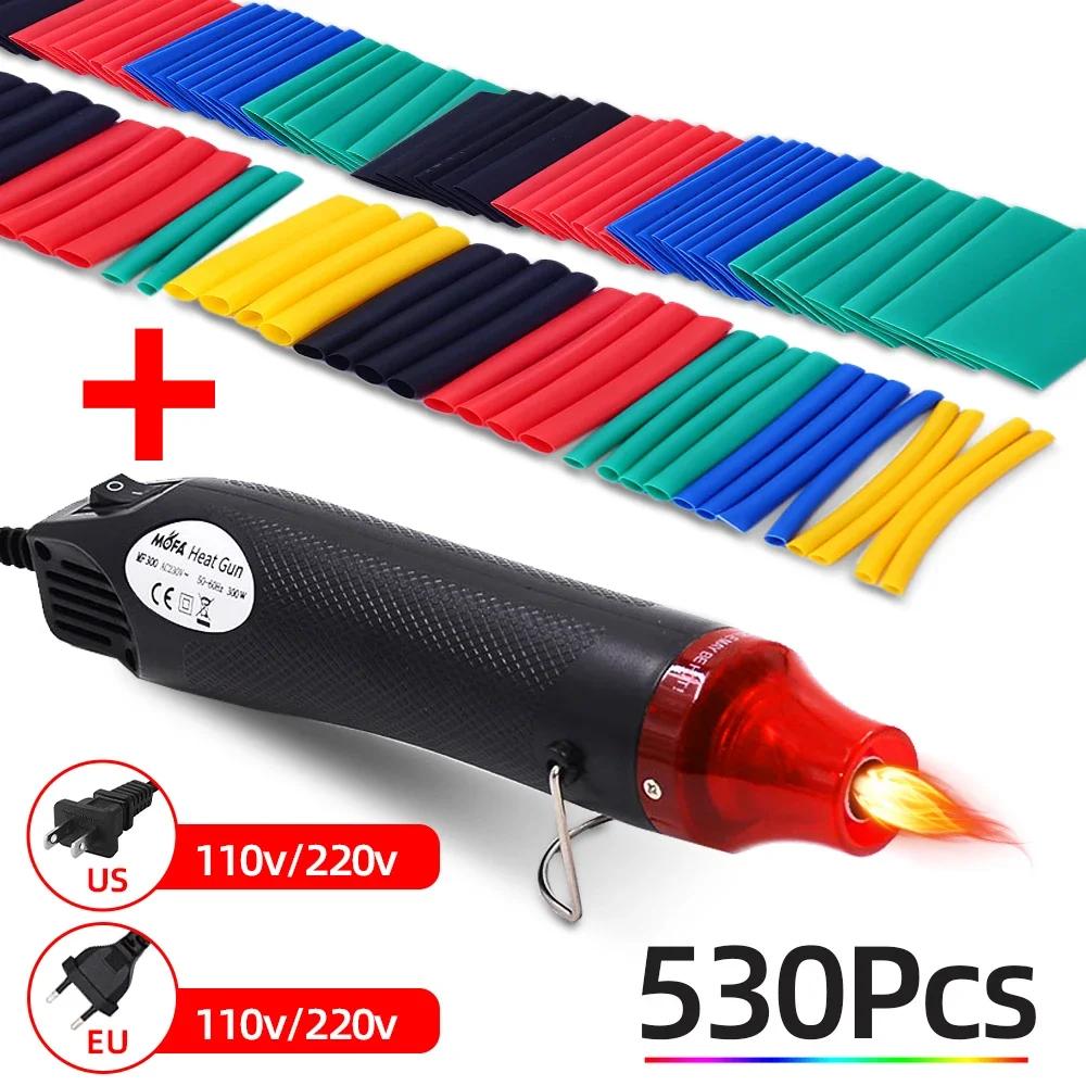530 Pcs EU US 110V 220V Heat Shrink Tubing Kit 2:1 Shrinkable Wire Wrap Wire Connect Cover Cable Repair Protection Hot Air Gun
530 Pcs EU US 110V 220V Heat Shrink Tubing Kit 2:1 Shrinkable Wire Wrap Wire Connect Cover Cable Repair Protection Hot Air Gun