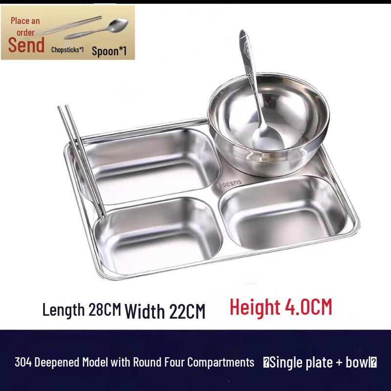 Stainless Steel Divided Meal Plate with Lid (2-Pack)
Stainless Steel Divided Meal Plate with Lid (2-Pack)