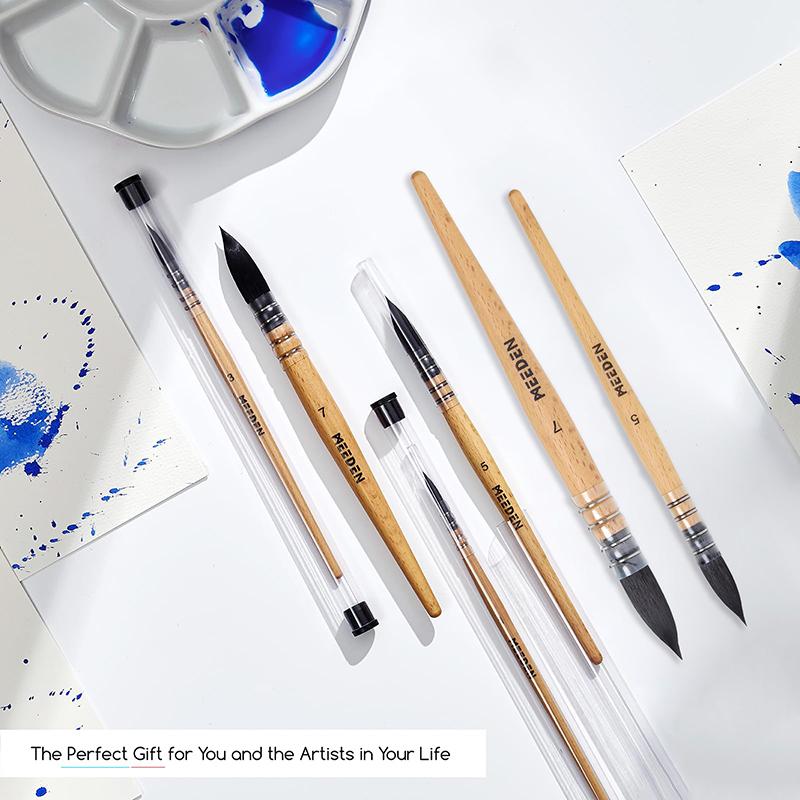 Watercolor Brushes Professional - 4 Pack Synthetic Squirrel Hair Artist Paint Brushes Set With Beech Wood Handle бежевий
Watercolor Brushes Professional - 4 Pack Synthetic Squirrel Hair Artist Paint Brushes Set With Beech Wood Handle бежевий