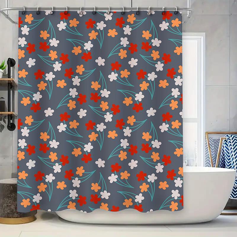 Colorful Floral Shower Curtain Modern Decor For Bathrooms Blue Orange Pattern Waterproof Fabric With Rings Perfect Gift Idea W60H190(CM)-1 Pcs
Colorful Floral Shower Curtain Modern Decor For Bathrooms Blue Orange Pattern Waterproof Fabric With Rings Perfect Gift Idea W60H190(CM)-1 Pcs