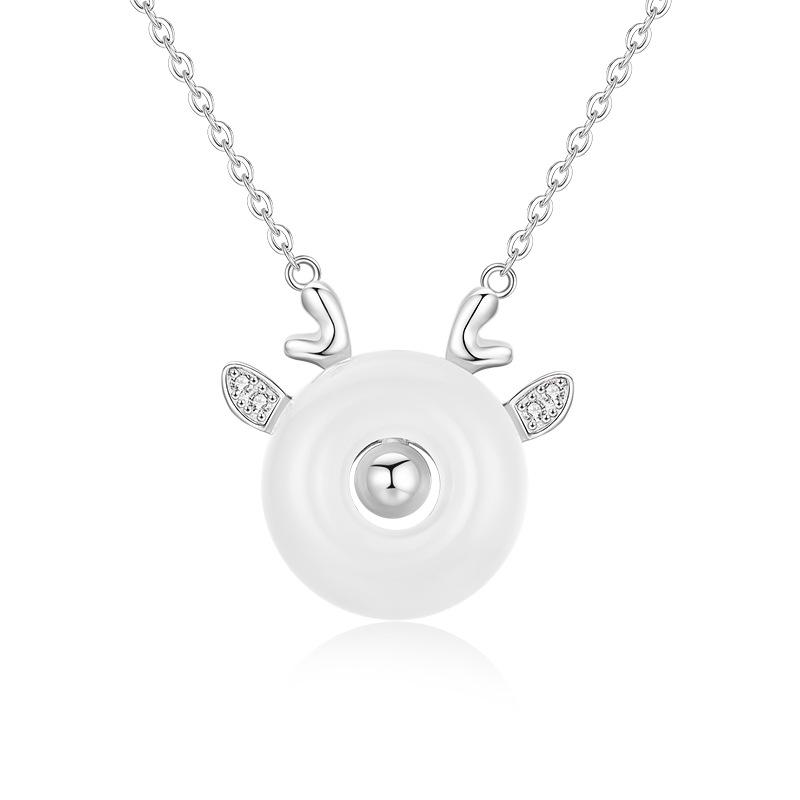 Ferris Wheel Chalcedony Fawn Necklace, Women s S925 Sterling Silver, Versatile High-End Clavicle Chain, Perfect Christmas Gift S925 Silver
Ferris Wheel Chalcedony Fawn Necklace, Women s S925 Sterling Silver, Versatile High-End Clavicle Chain, Perfect Christmas Gift S925 Silver