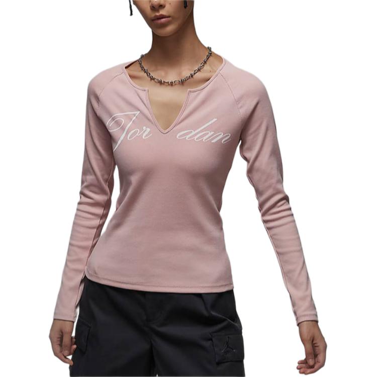 Jordan V-образный вырез модная удобная футболка с длинным рукавом женские топы розового цвета FV7189601 L
Jordan V-образный вырез модная удобная футболка с длинным рукавом женские топы розового цвета FV7189601 L