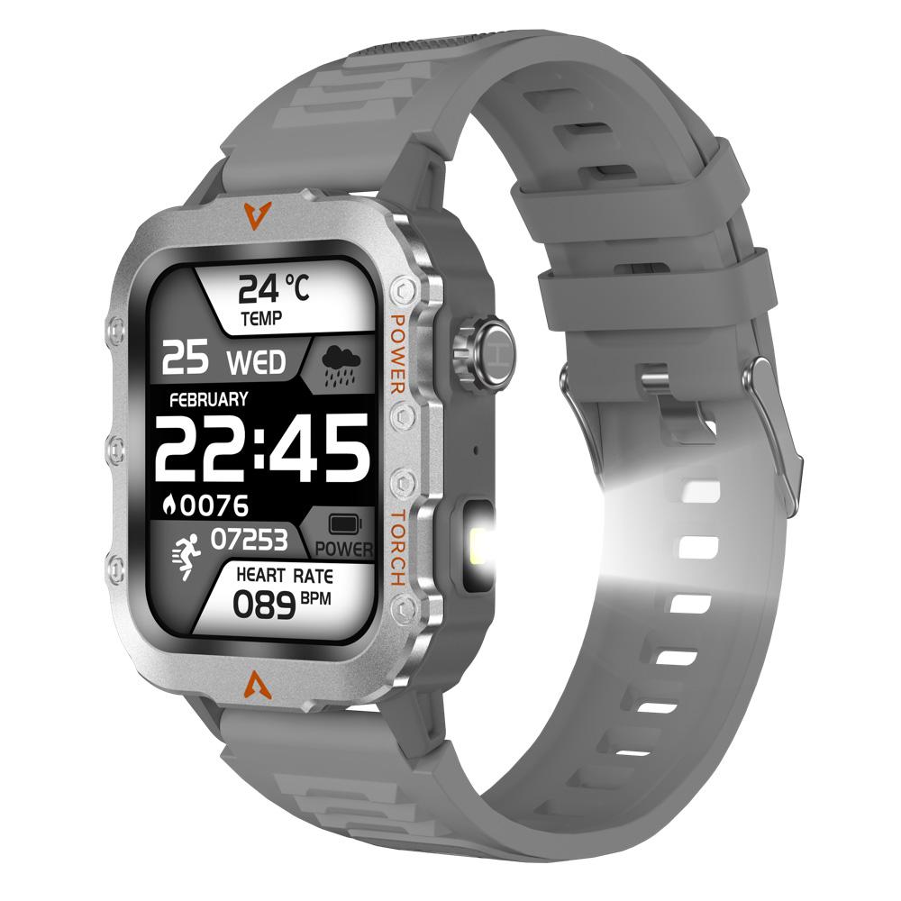 Outdoor Flashlight Smart Watches Waterproof Blue Tooth Call Smartwatch Men Heart Rate Health Monitoring Multi Sport Modes
Outdoor Flashlight Smart Watches Waterproof Blue Tooth Call Smartwatch Men Heart Rate Health Monitoring Multi Sport Modes