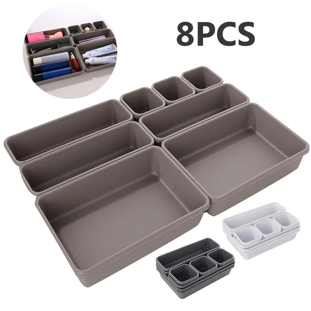 8pcs/set Adjustable Drawer Organizer Box Trays Make Up Cosmetics Sundries Divider Holder Bathroom Closet Jewellery Box VIE LENTE білий
8pcs/set Adjustable Drawer Organizer Box Trays Make Up Cosmetics Sundries Divider Holder Bathroom Closet Jewellery Box VIE LENTE білий