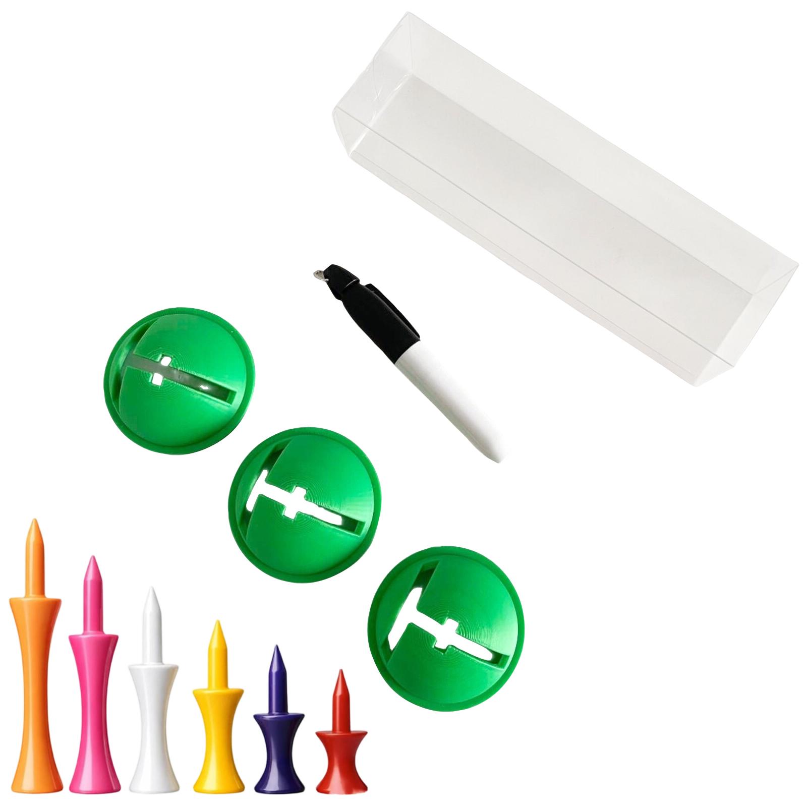 Golf Ball Line Drawing Template Set 3pc with Pen and 6 Ground Stakes for Accurate Golf Ball Marking and Alignment Practice One Size зелёный
Golf Ball Line Drawing Template Set 3pc with Pen and 6 Ground Stakes for Accurate Golf Ball Marking and Alignment Practice One Size зелёный