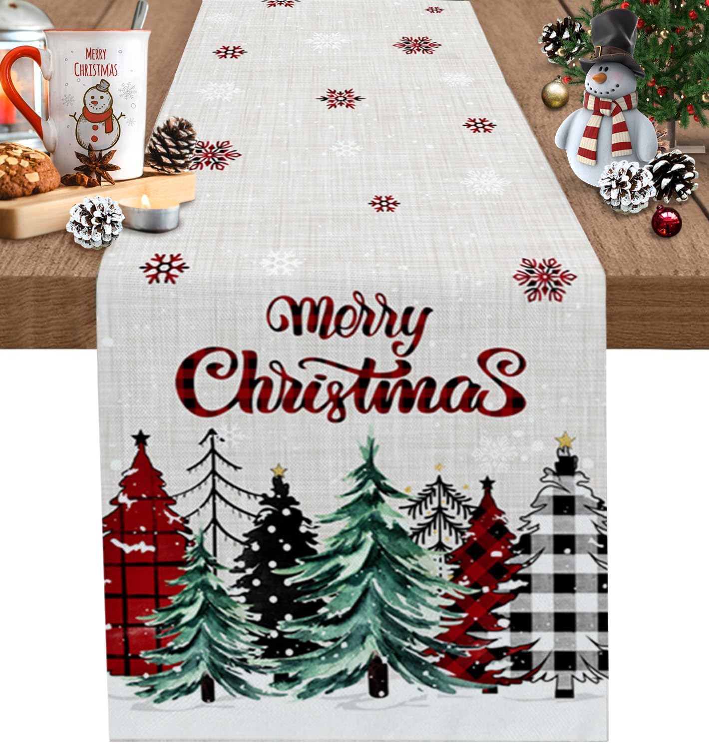 Merry Christmas Snowflake Linen Table Runner Dresser Scarf Winter Xmas Tree Table Runners Kitchen Dining Table Home Party Decor 150x33cm 59x13inch
Merry Christmas Snowflake Linen Table Runner Dresser Scarf Winter Xmas Tree Table Runners Kitchen Dining Table Home Party Decor 150x33cm 59x13inch