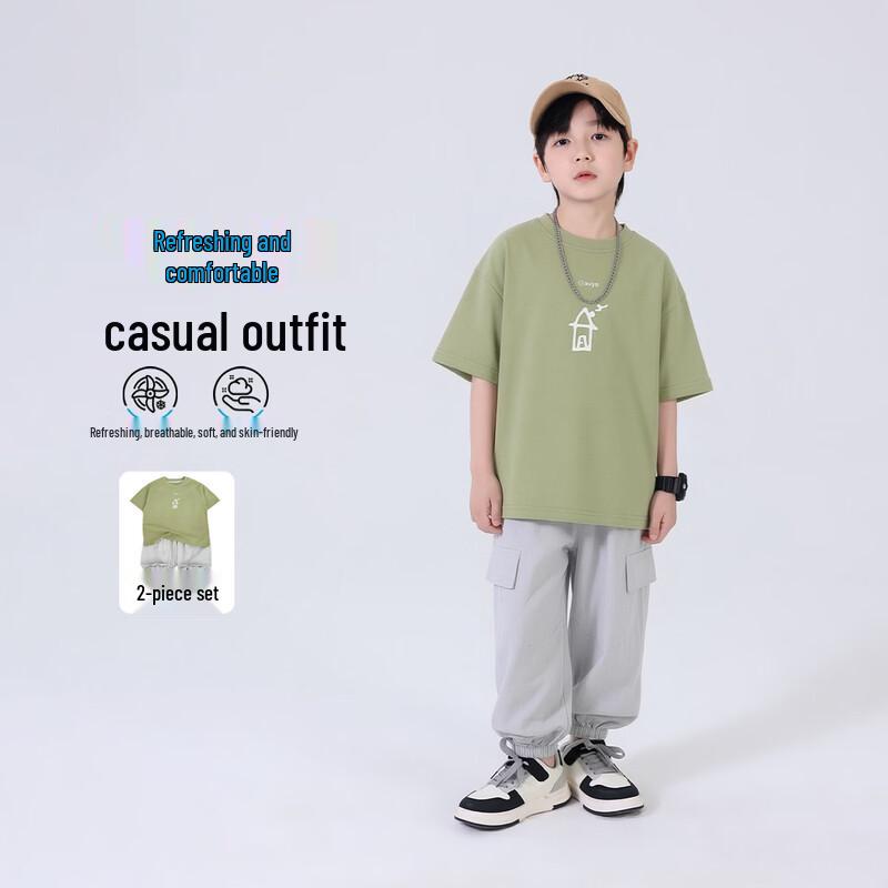 Boys Cotton Short Sleeve T-shirt & Pants Set 160
Boys Cotton Short Sleeve T-shirt & Pants Set 160