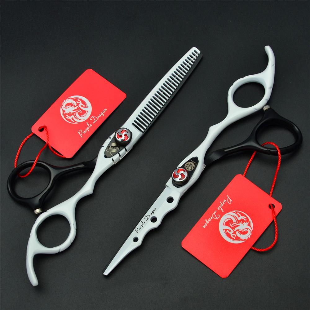 Purple Dragon Personalized Black & White Hairdressing Scissors - Straight Shears & Thinning Shears (Z1019) 6.0 inch Black and White Straight Shear
Purple Dragon Personalized Black & White Hairdressing Scissors - Straight Shears & Thinning Shears (Z1019) 6.0 inch Black and White Straight Shear