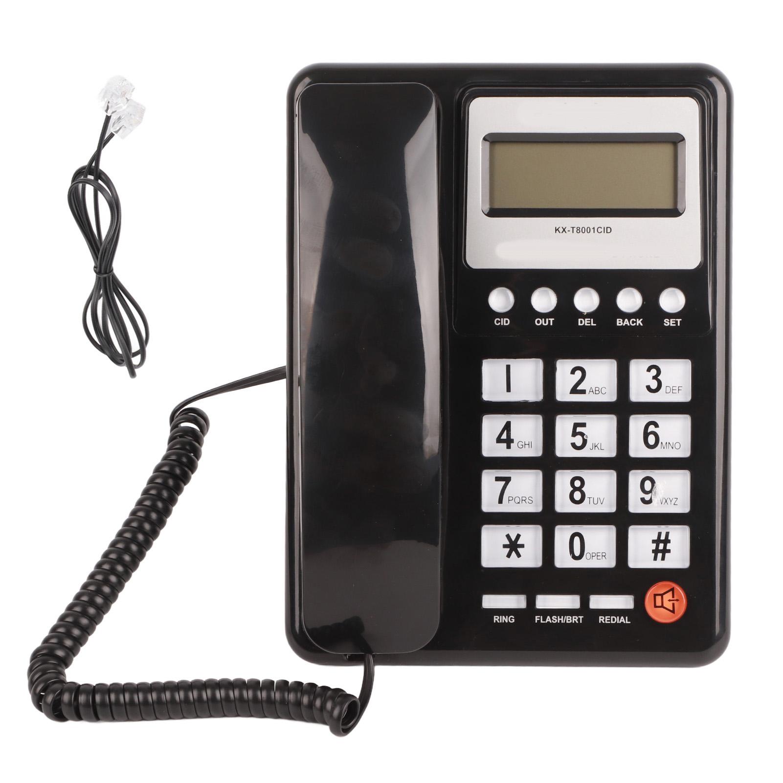 KXT8001CID Desktop Wired Phone Home Hotel Fixed Telephone with LCD Display Function DTMF(Black )
KXT8001CID Desktop Wired Phone Home Hotel Fixed Telephone with LCD Display Function DTMF(Black )