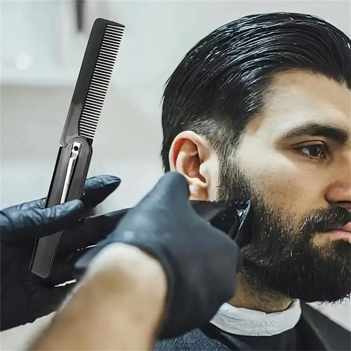 1шт мужская ежедневная расческа для укладки бороды, высококачественная пластиковая складная расческа чёрный
1шт мужская ежедневная расческа для укладки бороды, высококачественная пластиковая складная расческа чёрный