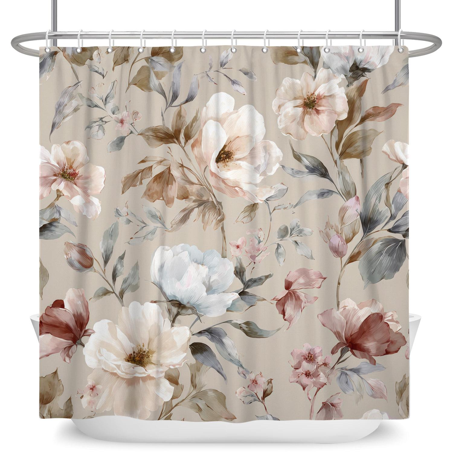 Boho Style Bathroom Shower Curtains Vintage Watercolor Flowers Home Bathroom Decoration Waterproof Curtain With Hooks Curtains W60H190(CM)-1 Pcs
Boho Style Bathroom Shower Curtains Vintage Watercolor Flowers Home Bathroom Decoration Waterproof Curtain With Hooks Curtains W60H190(CM)-1 Pcs
