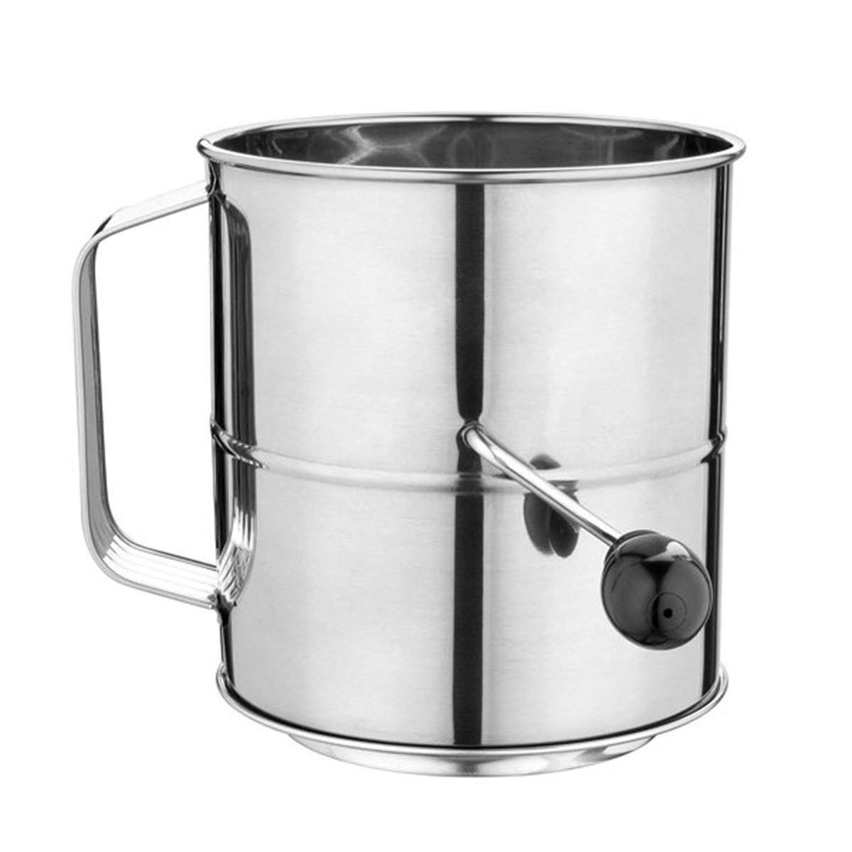 Large Capacity Stainless Steel Flour Sifter with Hand Crank for Baking Needs 8 Cups
Large Capacity Stainless Steel Flour Sifter with Hand Crank for Baking Needs 8 Cups