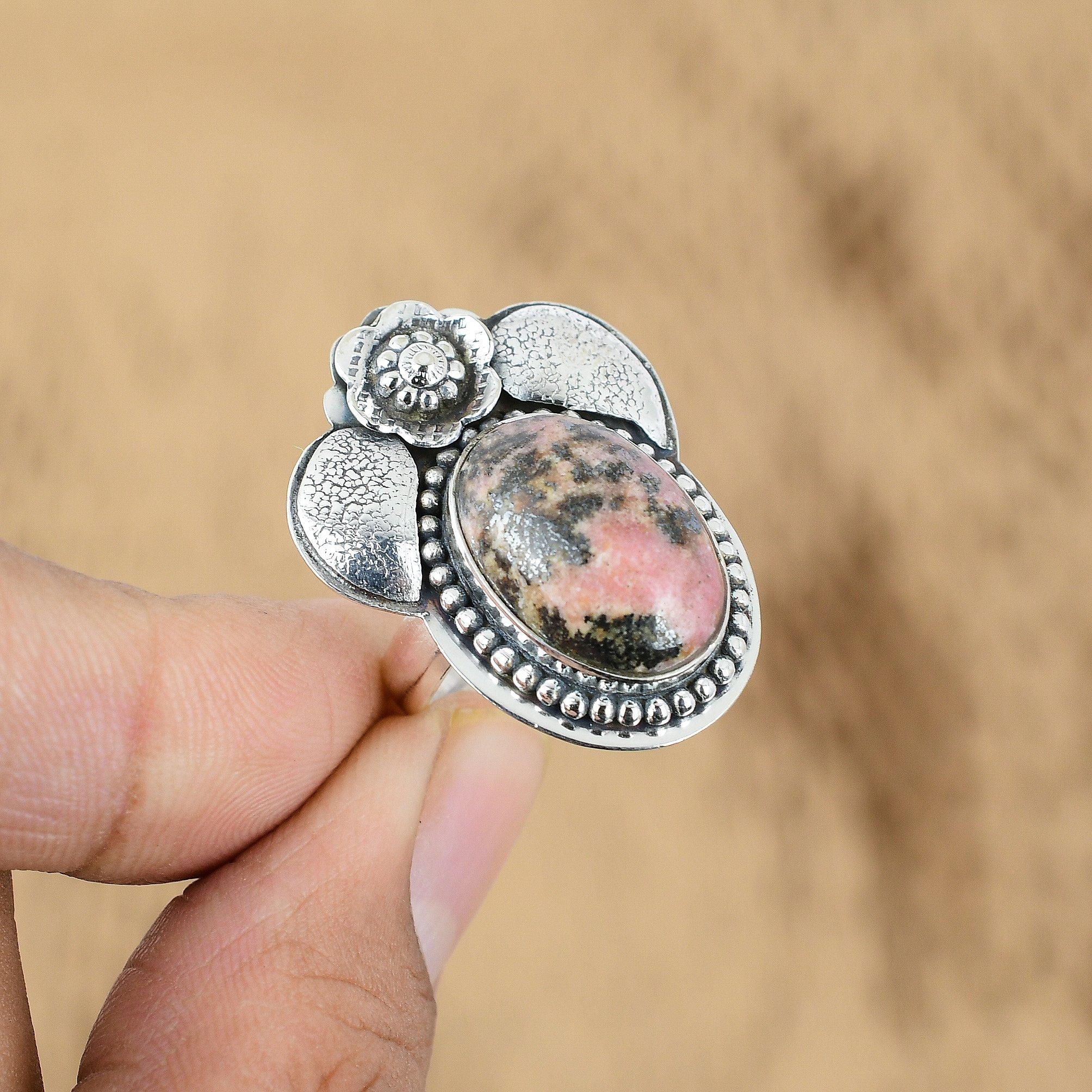 Mothers day Deal 925 Silver Rhodonite Gemstone Flower Promise Wife Ring Jewelry Yes
Mothers day Deal 925 Silver Rhodonite Gemstone Flower Promise Wife Ring Jewelry Yes